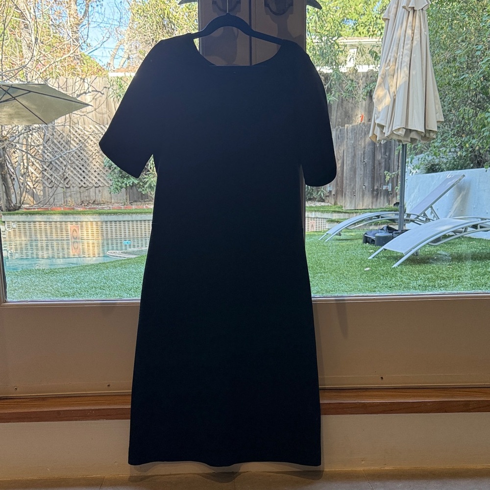 J. Crew Classic Black Midi Dress